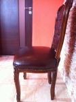 BOSTON- Štýlová hnedá stolička s hnedou kožou