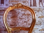 VERONA- Štýlová zlatá stolička s bielou kožou