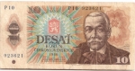 Bankovka 10 KCS - desať korún Československých - 1986