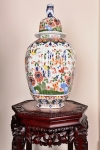 Velká delftská váza s víkem. Značená