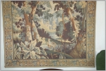 Francouzský gobelín / tapiserie. Výhled z parku