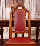 Pohodlné židle z 19. století. Masivní dub. 6KS