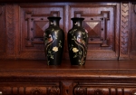 Párové anglické vázy. Ručně malované. Značené