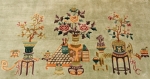 Čínský hedvábný koberec. Obrazový. 212 x 125cm