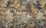Gobelín/tapiserie - pohled z lesa na hrad