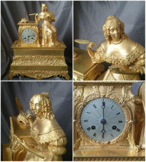 Zlátené figurálne hodiny "Madame de Sévigné"