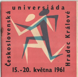 Informačná brožúrka z 1. Československej universiády Hradec Králove 1961